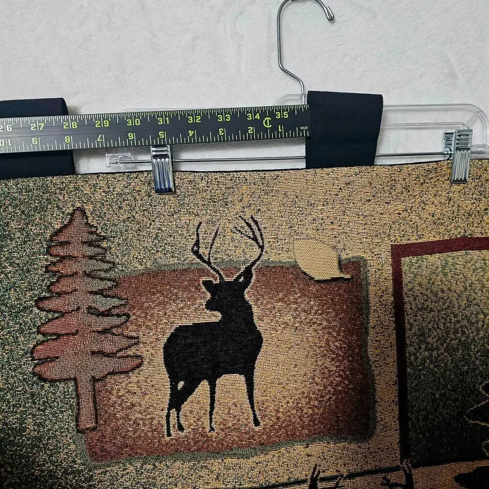 Wall Deco Tapestry USA made. Deers, Bear, Trees. Leafs. Vintage. FallWinterTheme
